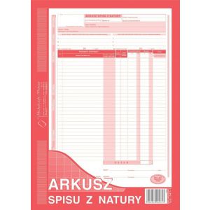 Druk MiP Arkusz Spisu z Natury A4/48